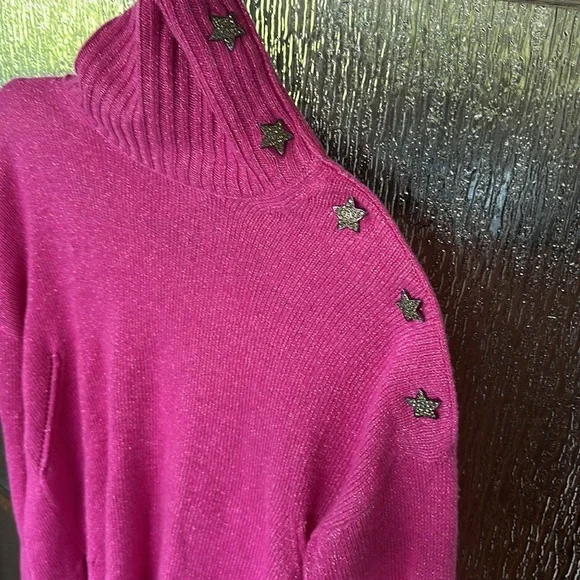 Zadig and Voltaire Alma Cashmere Wool Button Shoulder Sweater - Clematis size S - Picture 8 of 13